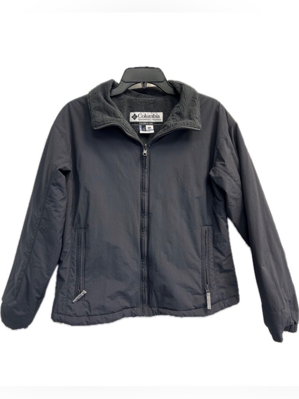 Columbia Core Interchange Women’s Gray Winter Jacket Full Zip Size XL